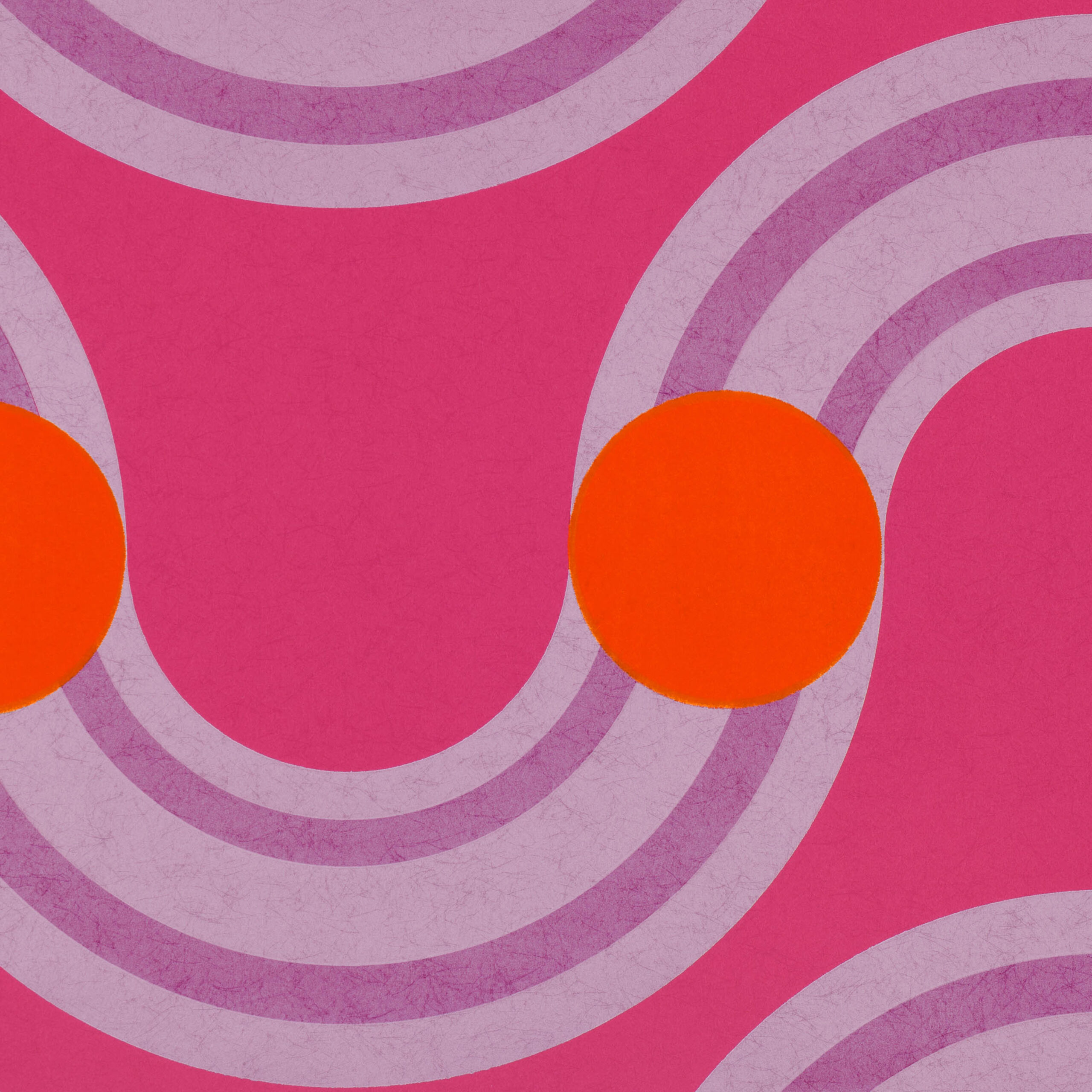 Spot On Waves Wallcovering — Raspberry · WK808/01