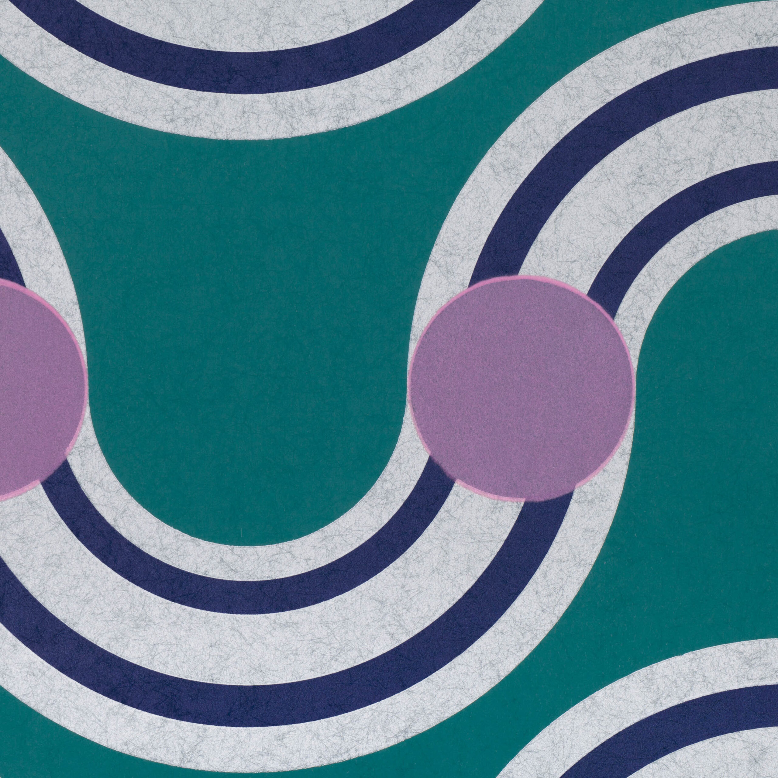 Spot On Waves Wallcovering — Teal · WK808/02