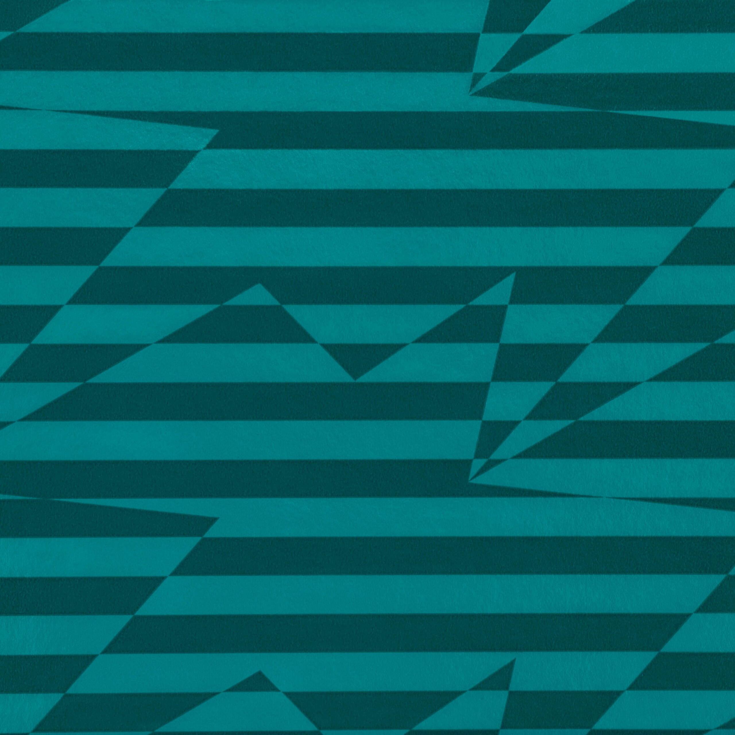 Stripey Zig Zag Birds Wallcovering — Teal · WK809/06